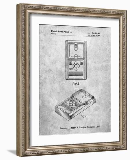 PP950-Slate Mattel Electronic Basketball Game Patent Poster-Cole Borders-Framed Giclee Print