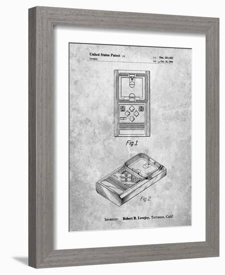 PP950-Slate Mattel Electronic Basketball Game Patent Poster-Cole Borders-Framed Giclee Print