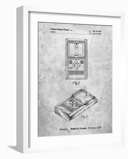 PP950-Slate Mattel Electronic Basketball Game Patent Poster-Cole Borders-Framed Giclee Print