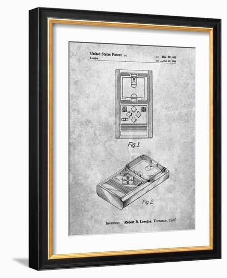 PP950-Slate Mattel Electronic Basketball Game Patent Poster-Cole Borders-Framed Giclee Print