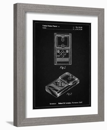 PP950-Vintage Black Mattel Electronic Basketball Game Patent Poster-Cole Borders-Framed Giclee Print