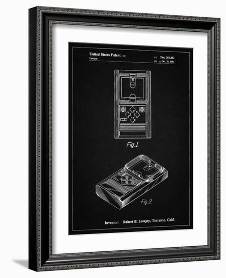 PP950-Vintage Black Mattel Electronic Basketball Game Patent Poster-Cole Borders-Framed Giclee Print