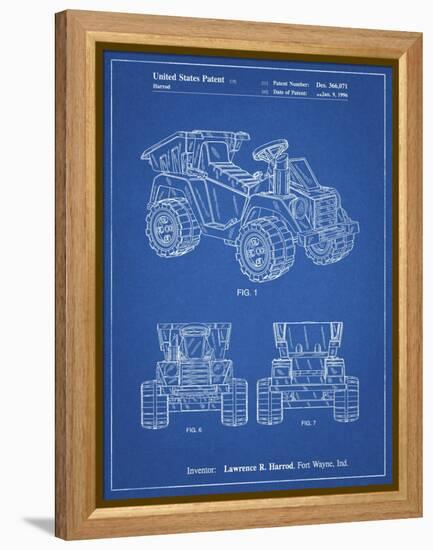 PP951-Blueprint Mattel Kids Dump Truck Patent Poster-Cole Borders-Framed Premier Image Canvas