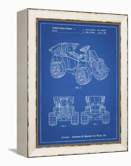 PP951-Blueprint Mattel Kids Dump Truck Patent Poster-Cole Borders-Framed Premier Image Canvas