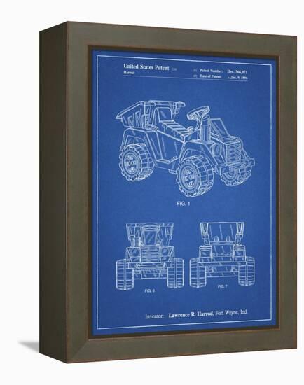PP951-Blueprint Mattel Kids Dump Truck Patent Poster-Cole Borders-Framed Premier Image Canvas
