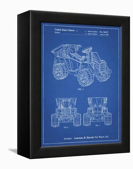 PP951-Blueprint Mattel Kids Dump Truck Patent Poster-Cole Borders-Framed Premier Image Canvas