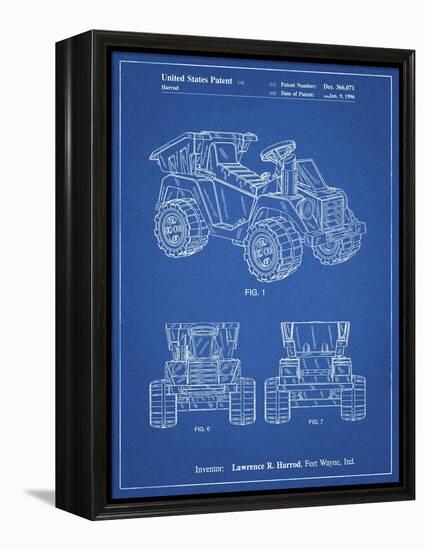 PP951-Blueprint Mattel Kids Dump Truck Patent Poster-Cole Borders-Framed Premier Image Canvas