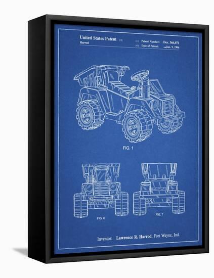 PP951-Blueprint Mattel Kids Dump Truck Patent Poster-Cole Borders-Framed Premier Image Canvas