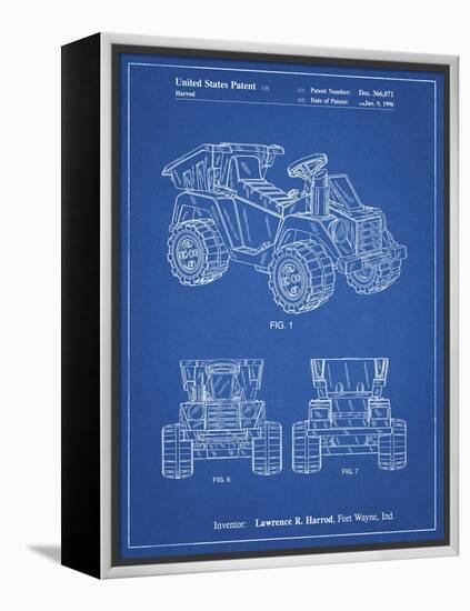 PP951-Blueprint Mattel Kids Dump Truck Patent Poster-Cole Borders-Framed Premier Image Canvas