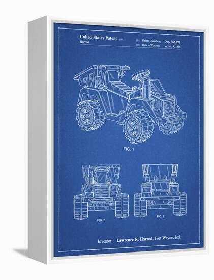 PP951-Blueprint Mattel Kids Dump Truck Patent Poster-Cole Borders-Framed Premier Image Canvas