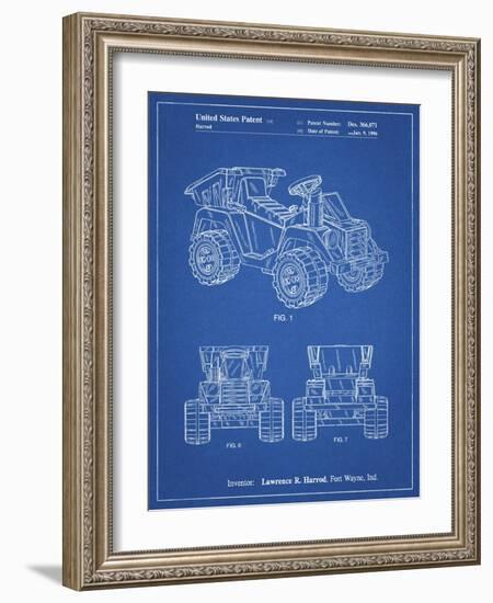 PP951-Blueprint Mattel Kids Dump Truck Patent Poster-Cole Borders-Framed Giclee Print