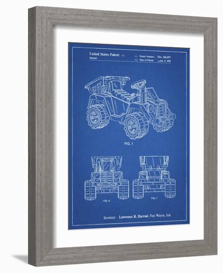 PP951-Blueprint Mattel Kids Dump Truck Patent Poster-Cole Borders-Framed Giclee Print