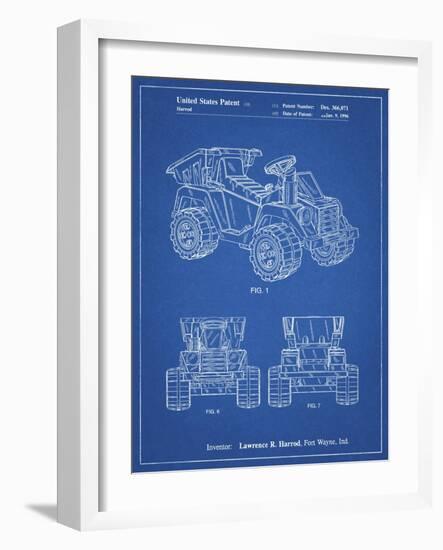 PP951-Blueprint Mattel Kids Dump Truck Patent Poster-Cole Borders-Framed Giclee Print