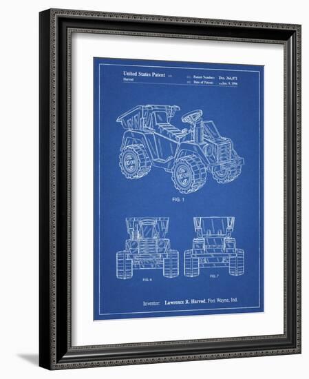 PP951-Blueprint Mattel Kids Dump Truck Patent Poster-Cole Borders-Framed Giclee Print