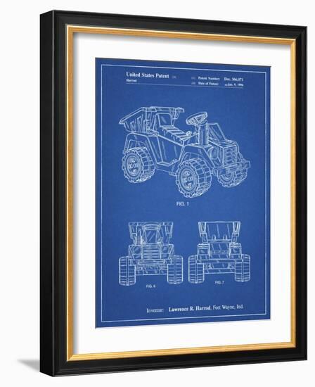 PP951-Blueprint Mattel Kids Dump Truck Patent Poster-Cole Borders-Framed Giclee Print