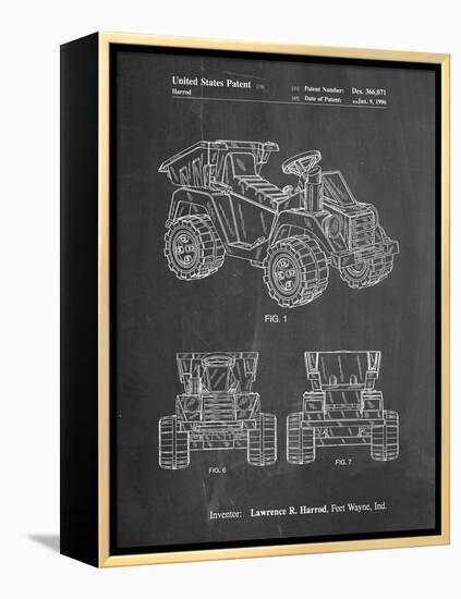 PP951-Chalkboard Mattel Kids Dump Truck Patent Poster-Cole Borders-Framed Premier Image Canvas