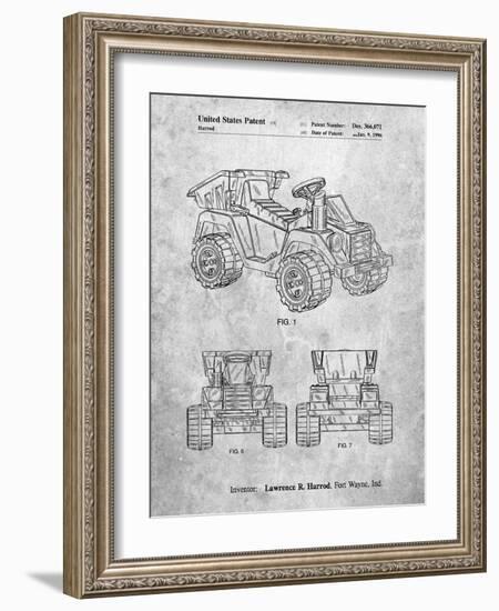 PP951-Slate Mattel Kids Dump Truck Patent Poster-Cole Borders-Framed Giclee Print