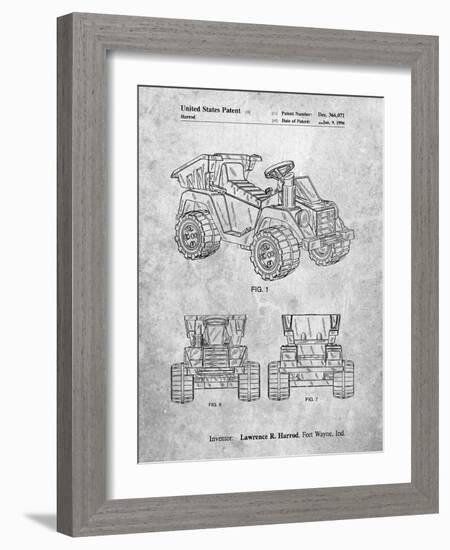 PP951-Slate Mattel Kids Dump Truck Patent Poster-Cole Borders-Framed Giclee Print