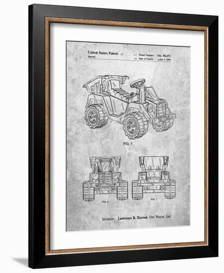 PP951-Slate Mattel Kids Dump Truck Patent Poster-Cole Borders-Framed Giclee Print