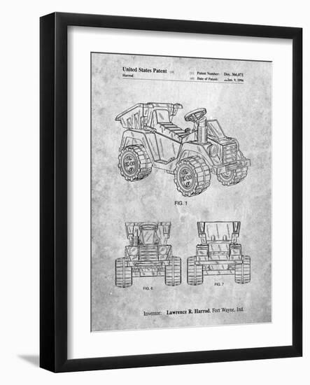 PP951-Slate Mattel Kids Dump Truck Patent Poster-Cole Borders-Framed Giclee Print