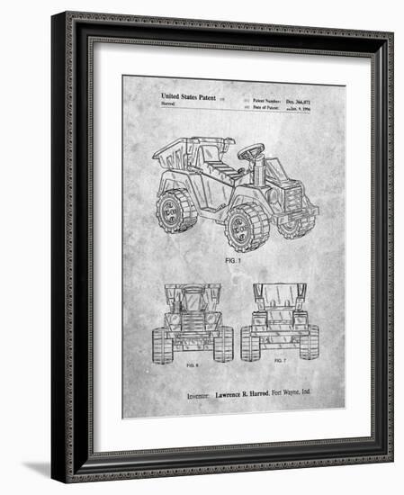 PP951-Slate Mattel Kids Dump Truck Patent Poster-Cole Borders-Framed Giclee Print