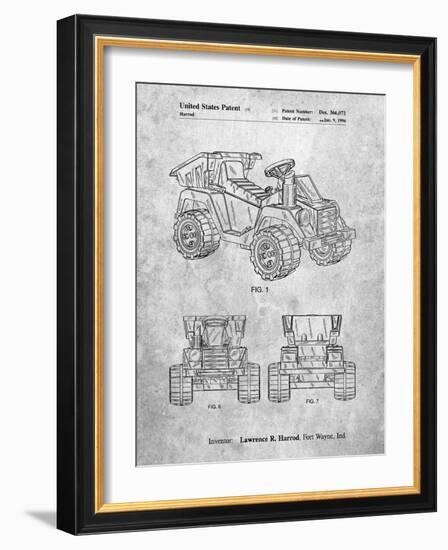 PP951-Slate Mattel Kids Dump Truck Patent Poster-Cole Borders-Framed Giclee Print