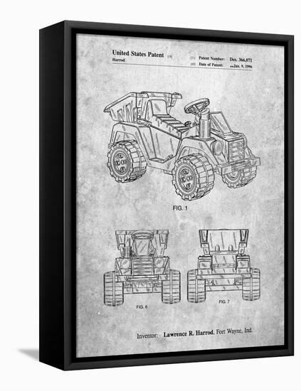 PP951-Slate Mattel Kids Dump Truck Patent Poster-Cole Borders-Framed Premier Image Canvas