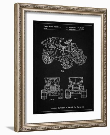 PP951-Vintage Black Mattel Kids Dump Truck Patent Poster-Cole Borders-Framed Giclee Print