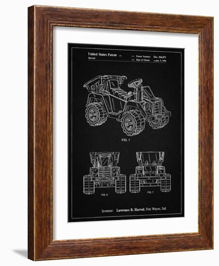 PP951-Vintage Black Mattel Kids Dump Truck Patent Poster-Cole Borders-Framed Giclee Print