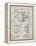 PP953-Antique Grid Parchment Mechanical Gearing 1912 Patent Poster-Cole Borders-Framed Premier Image Canvas