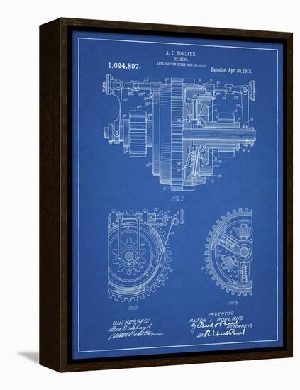 PP953-Blueprint Mechanical Gearing 1912 Patent Poster-Cole Borders-Framed Premier Image Canvas