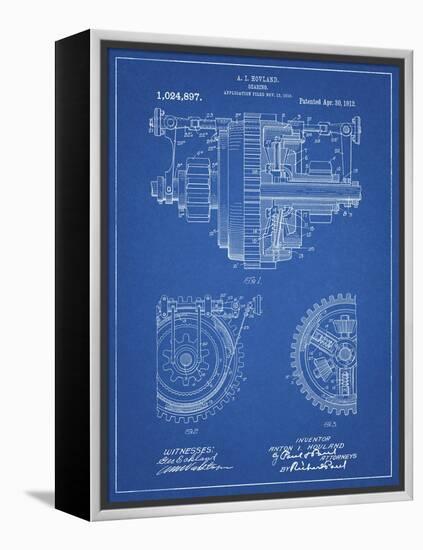 PP953-Blueprint Mechanical Gearing 1912 Patent Poster-Cole Borders-Framed Premier Image Canvas