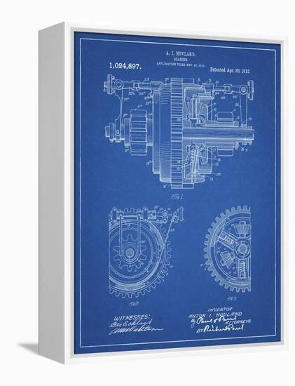 PP953-Blueprint Mechanical Gearing 1912 Patent Poster-Cole Borders-Framed Premier Image Canvas