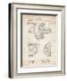 PP953-Vintage Parchment Mechanical Gearing 1912 Patent Poster-Cole Borders-Framed Giclee Print
