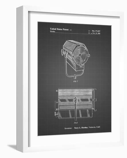 PP961-Black Grid Mole-Richardson Film Light Patent Poster-Cole Borders-Framed Giclee Print