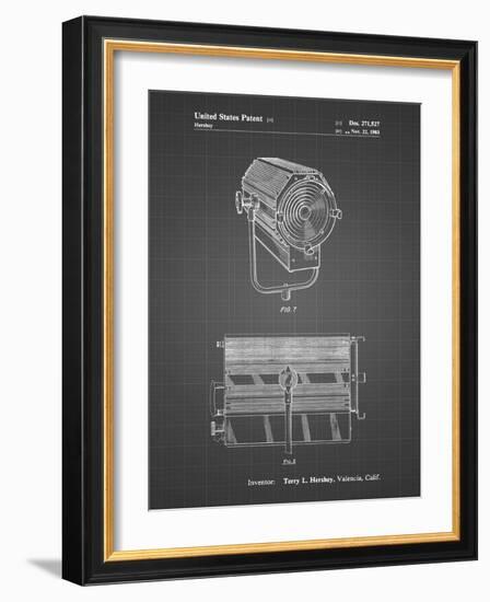 PP961-Black Grid Mole-Richardson Film Light Patent Poster-Cole Borders-Framed Giclee Print