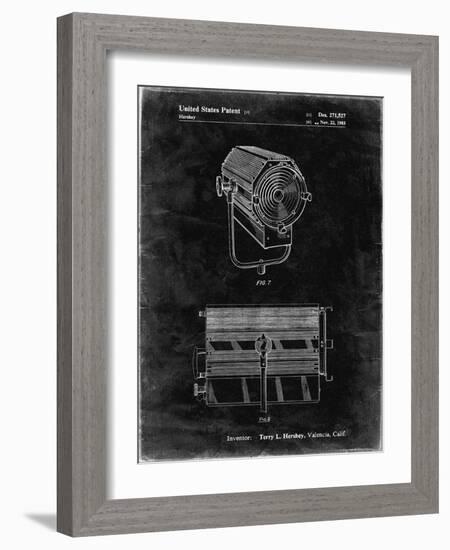 PP961-Black Grunge Mole-Richardson Film Light Patent Poster-Cole Borders-Framed Giclee Print