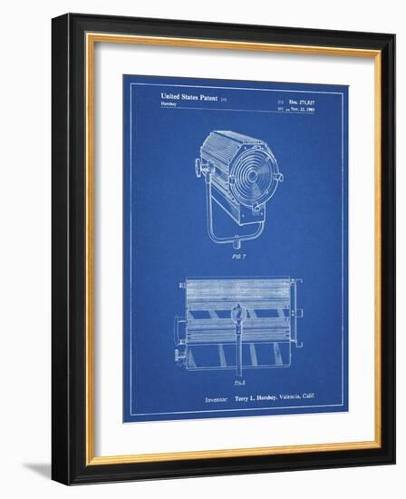 PP961-Blueprint Mole-Richardson Film Light Patent Poster-Cole Borders-Framed Giclee Print