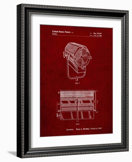 PP961-Burgundy Mole-Richardson Film Light Patent Poster-Cole Borders-Framed Giclee Print