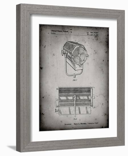 PP961-Faded Grey Mole-Richardson Film Light Patent Poster-Cole Borders-Framed Giclee Print