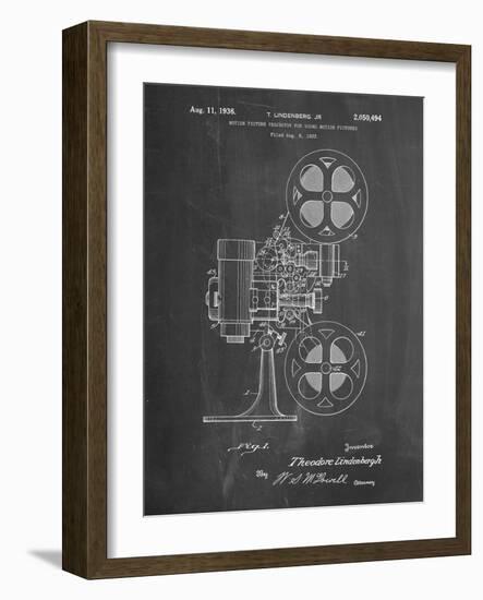 PP966-Chalkboard Movie Projector 1933 Patent Poster-Cole Borders-Framed Giclee Print