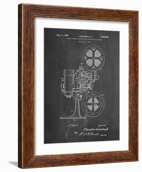 PP966-Chalkboard Movie Projector 1933 Patent Poster-Cole Borders-Framed Giclee Print