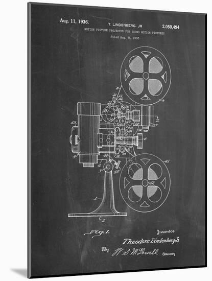 PP966-Chalkboard Movie Projector 1933 Patent Poster-Cole Borders-Mounted Giclee Print