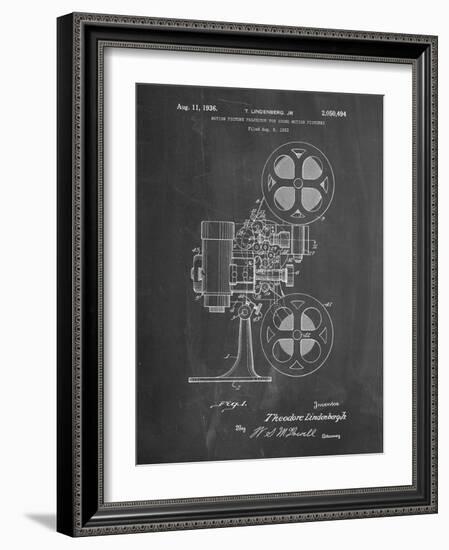 PP966-Chalkboard Movie Projector 1933 Patent Poster-Cole Borders-Framed Giclee Print