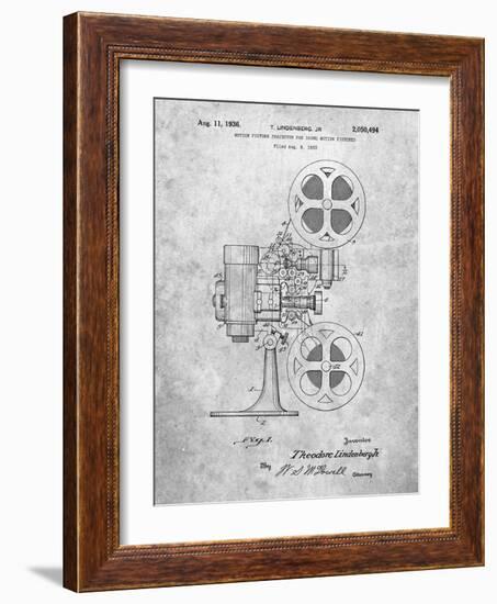 PP966-Slate Movie Projector 1933 Patent Poster-Cole Borders-Framed Giclee Print