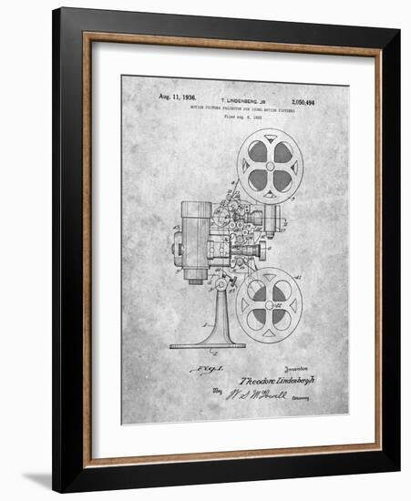 PP966-Slate Movie Projector 1933 Patent Poster-Cole Borders-Framed Giclee Print