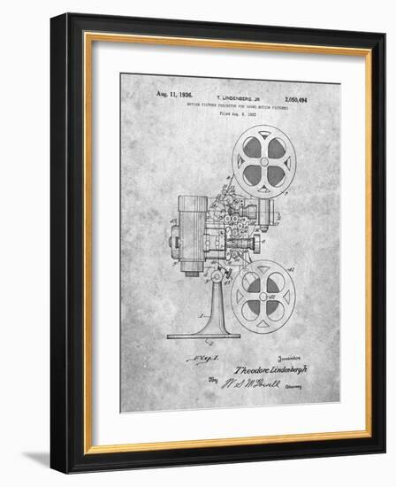PP966-Slate Movie Projector 1933 Patent Poster-Cole Borders-Framed Giclee Print