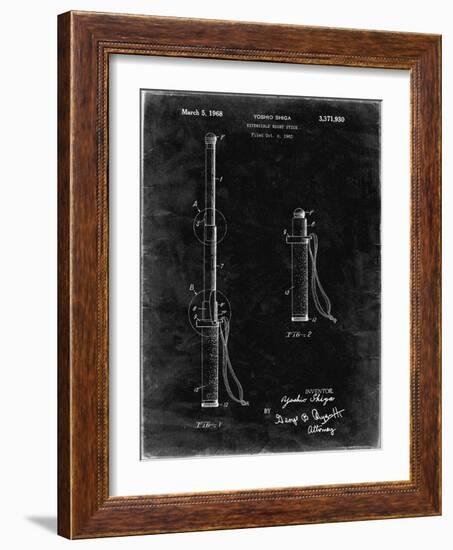 PP970-Black Grunge Night Stick Patent Poster-Cole Borders-Framed Giclee Print