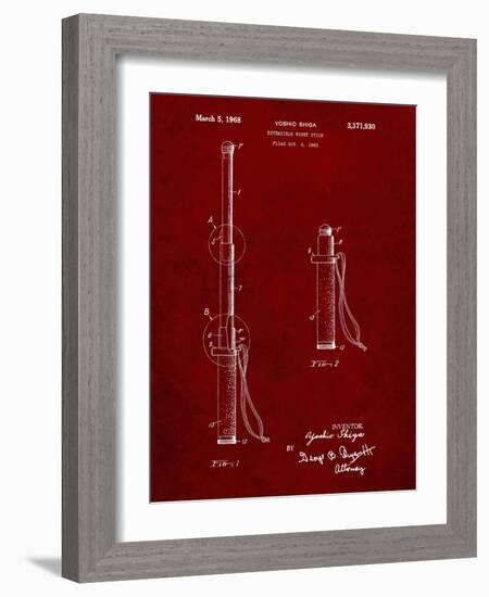 PP970-Burgundy Night Stick Patent Poster-Cole Borders-Framed Giclee Print