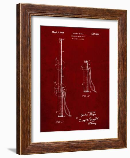 PP970-Burgundy Night Stick Patent Poster-Cole Borders-Framed Giclee Print